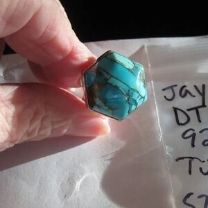 - Jay King sterling silver blue turquoise ring